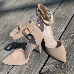 Forever 21 Beige Ankle Strap Heels
